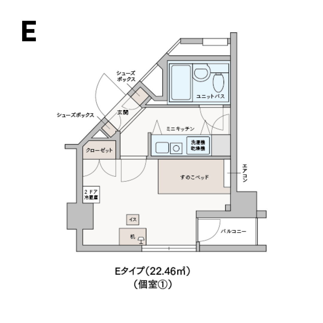 ドーミー牛込神楽坂 居室図面