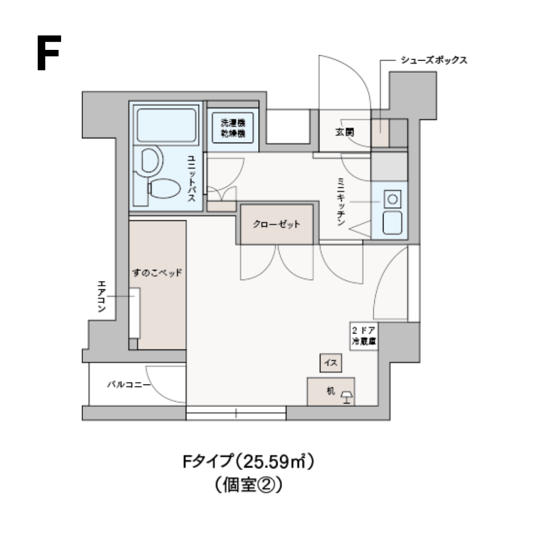 ドーミー牛込神楽坂 居室図面